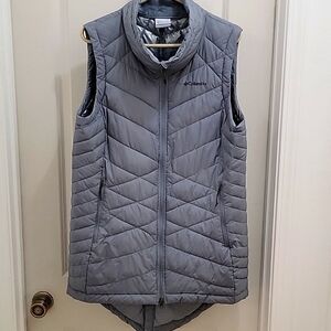 Columbia Gray Quilted Sleeveless Puffer Vest